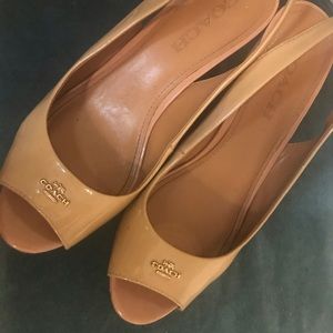 Coach heels/ wedges gently used